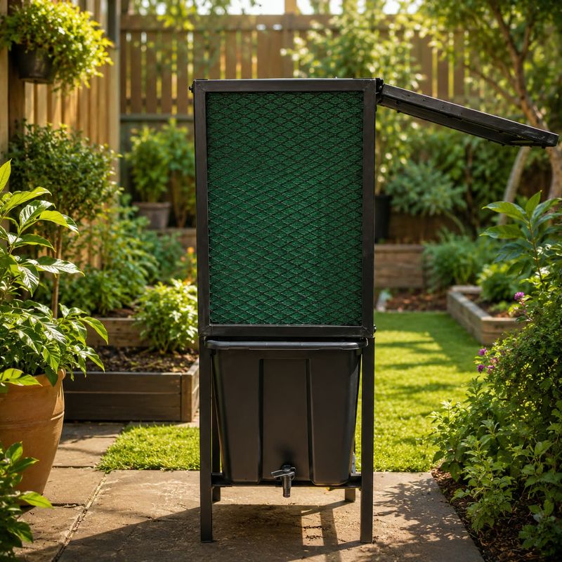 Homeowners worm farm — compact backyard composting unit for small homes and townhouses